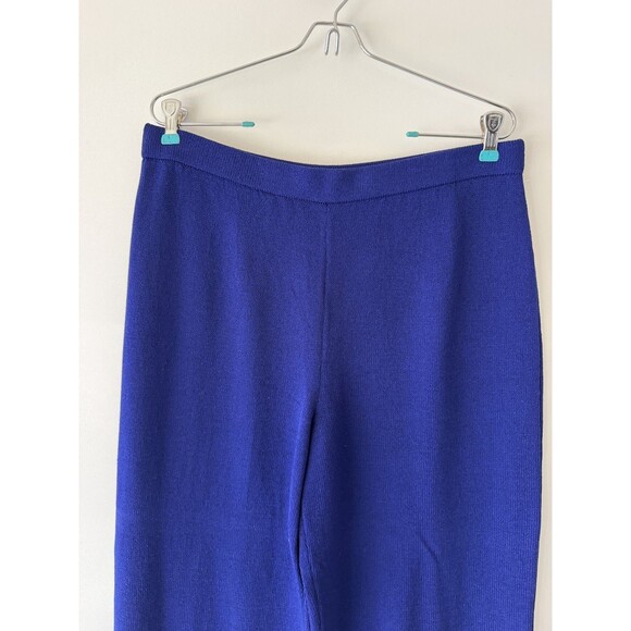 St.John Collection Pants Womens 14 Blue Santana Knit Straight Pull On Dress Pant - Picture 4 of 12